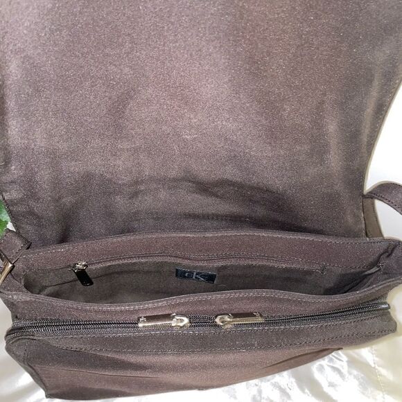 Calvin Klein Nylon Shoulder Bag Crossbody Brown Medium - Picture 9 of 11